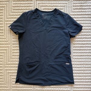 FIGS Technical Collection Shirt Womens XS Scrub Top Uniform Dark Harbor Blue